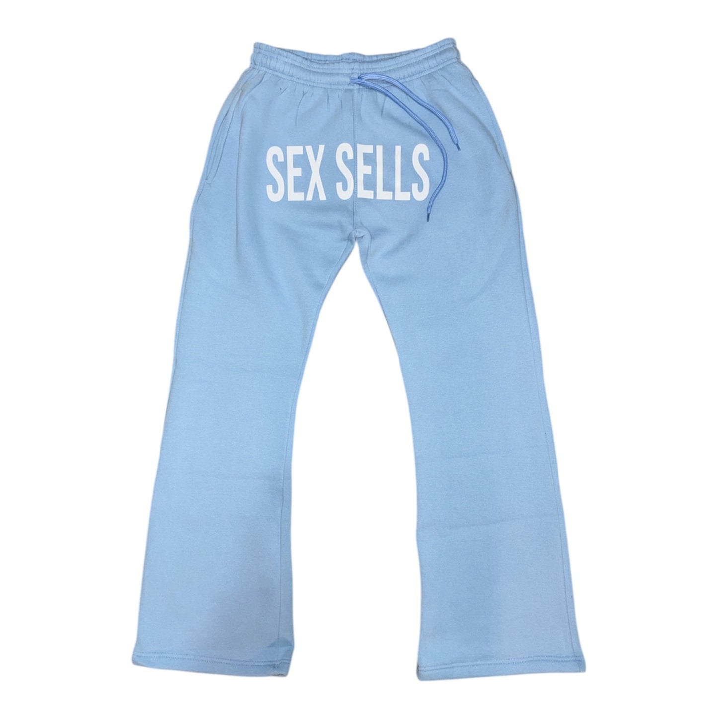 Baby Blue Sex Sells Flair Pants