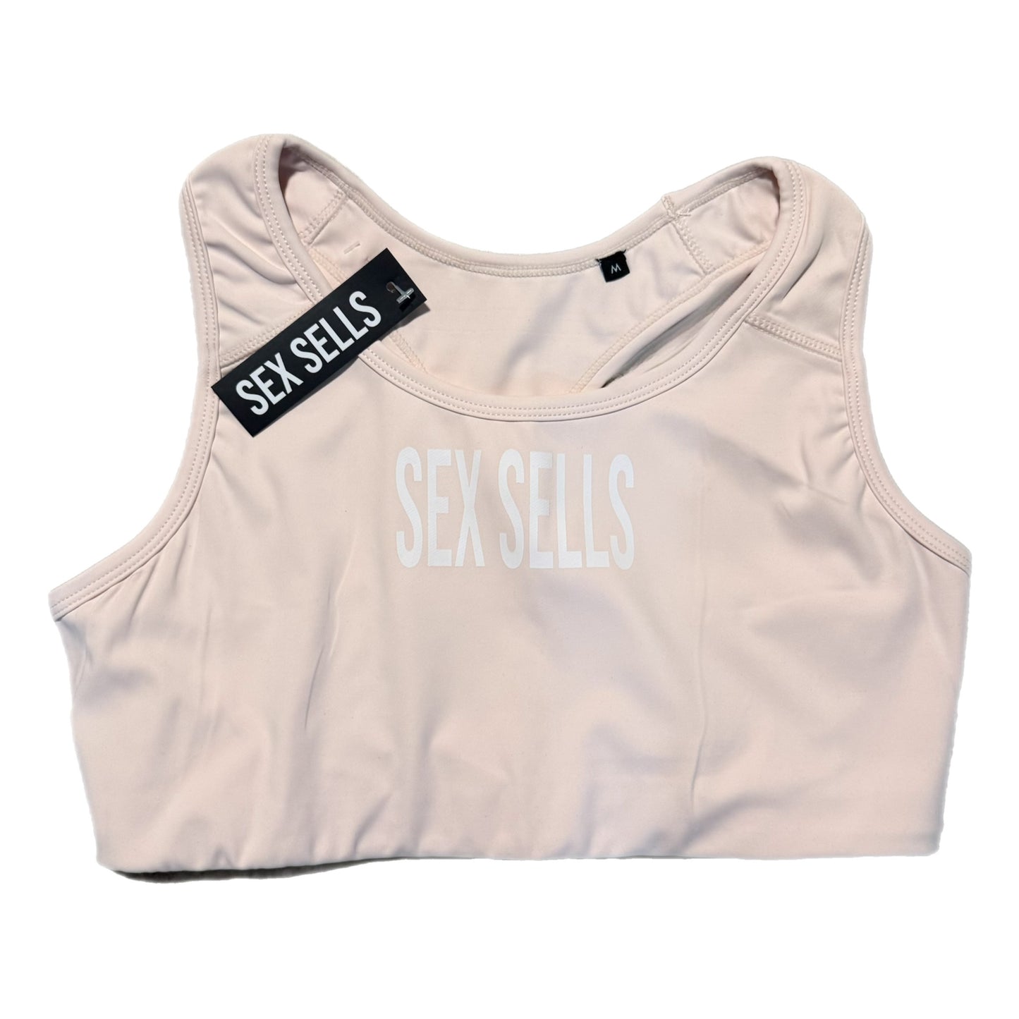Light Fine Sh!t Pink Sex Sells Sports Bra