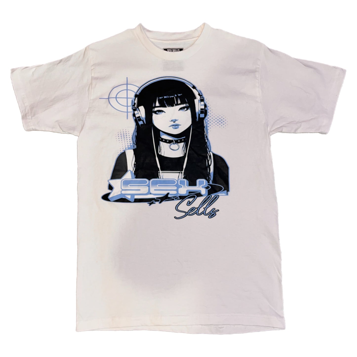 Sex Sells Blue Anime Girl Tee